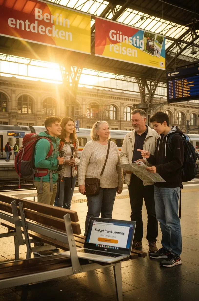 Panoramablick auf eine historische Altstadt mit kostenfreien Kulturangeboten und öffentlichen Verkehrsmitteln im Hintergrund